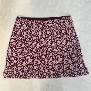 Tranquillity by Colorado clothing Plum purple Athletic Skort X-s ditsy floral